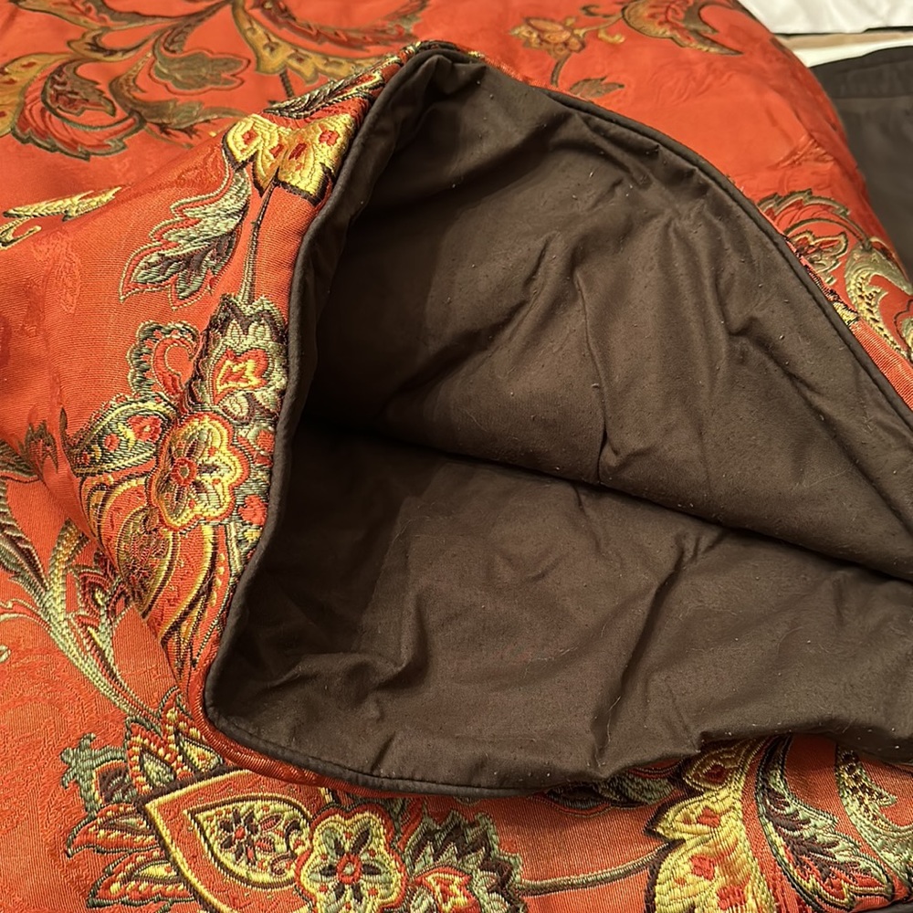 Jacquard Orange Comforter Set - Picture 7 of 13
